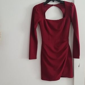 B Darlin Long Sleeve RED Dress size Small